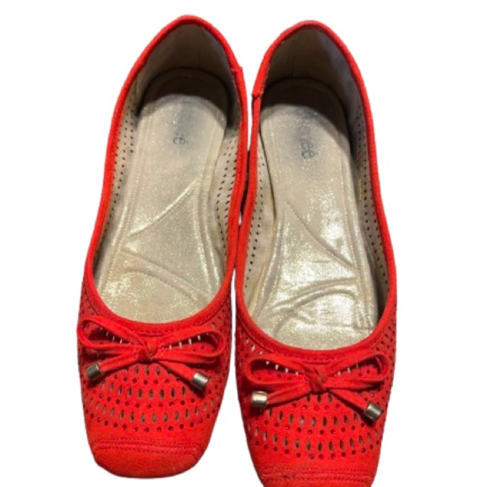 J.Renee -flat shoes sz 9.5 in red - Picture 4 of 13